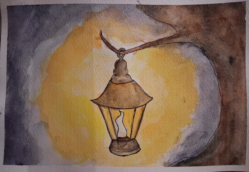 Lantern watercolor by Robin Karno